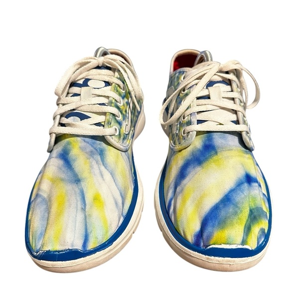 Vans Iso 2 Blue Green Hand Tie-Dye Upcycled Canvas Shoes Men's Size 10 - Picture 2 of 9